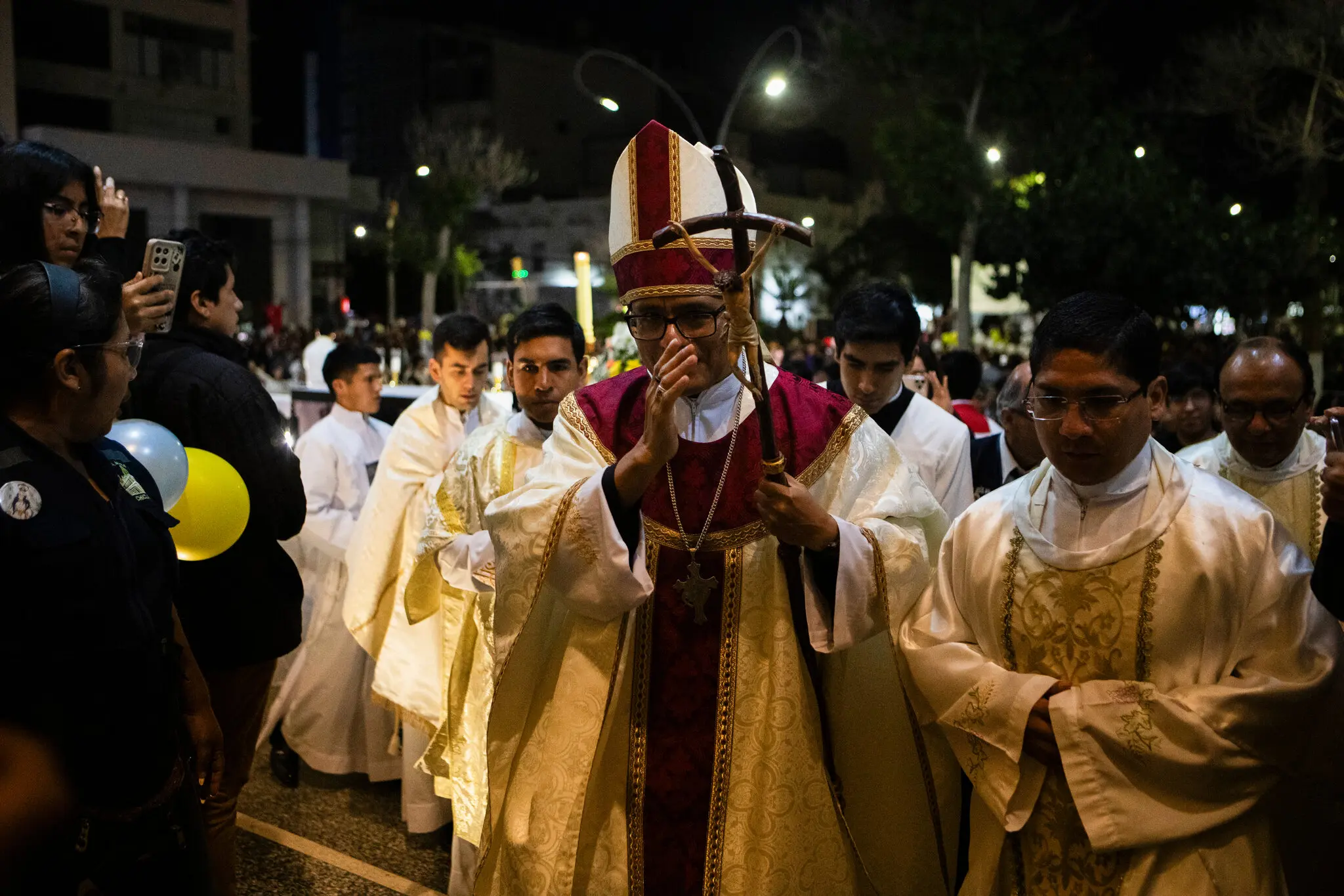 Єпископ Чіклайо, Едінсон Фарфан, у місті в суботу